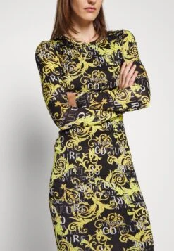 Print Logo - Jersey Dress - Black/Gold -Modern Classic Shoes Store e2bdf538a3be478296948ba77044a468