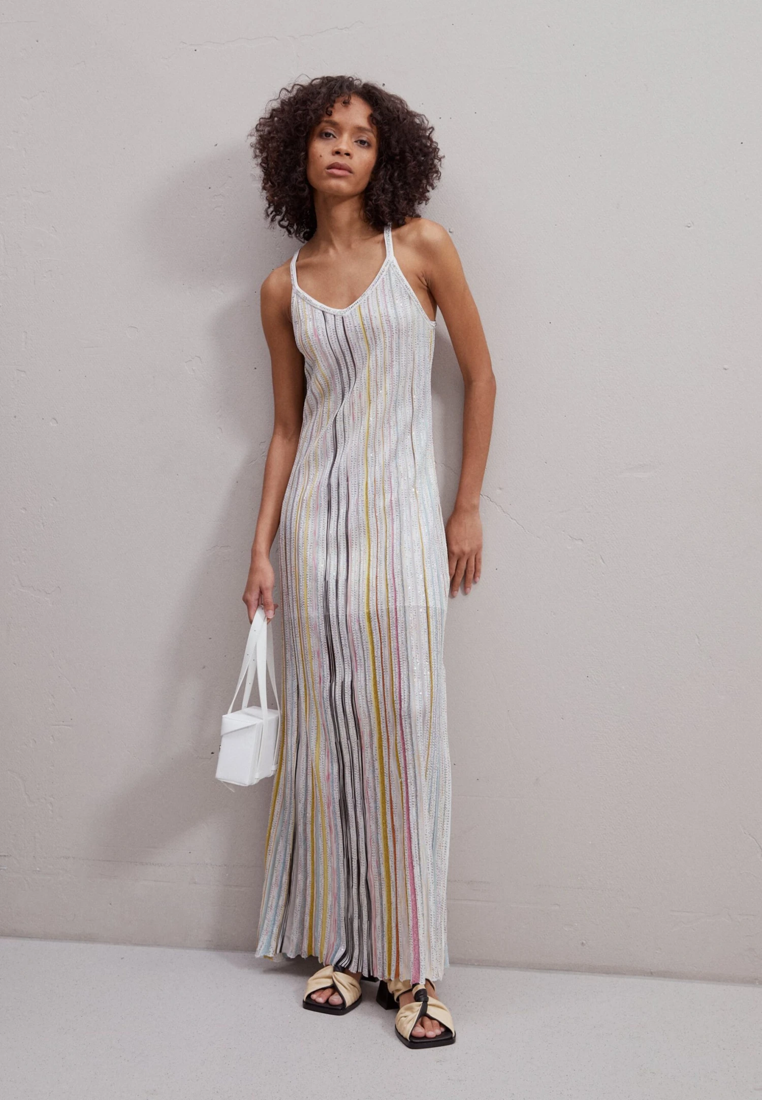 Missoni Long Dress - Jumper Dress - White/Multicolor 1 Missoni Long Dress - Jumper Dress - White/Multicolor