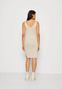 ONLY Onllina Slit Dress - Jumper Dress - Pumice Stone Melange -Modern Classic Shoes Store e386c844c9fe4a85ab0a28d67c0a77e9