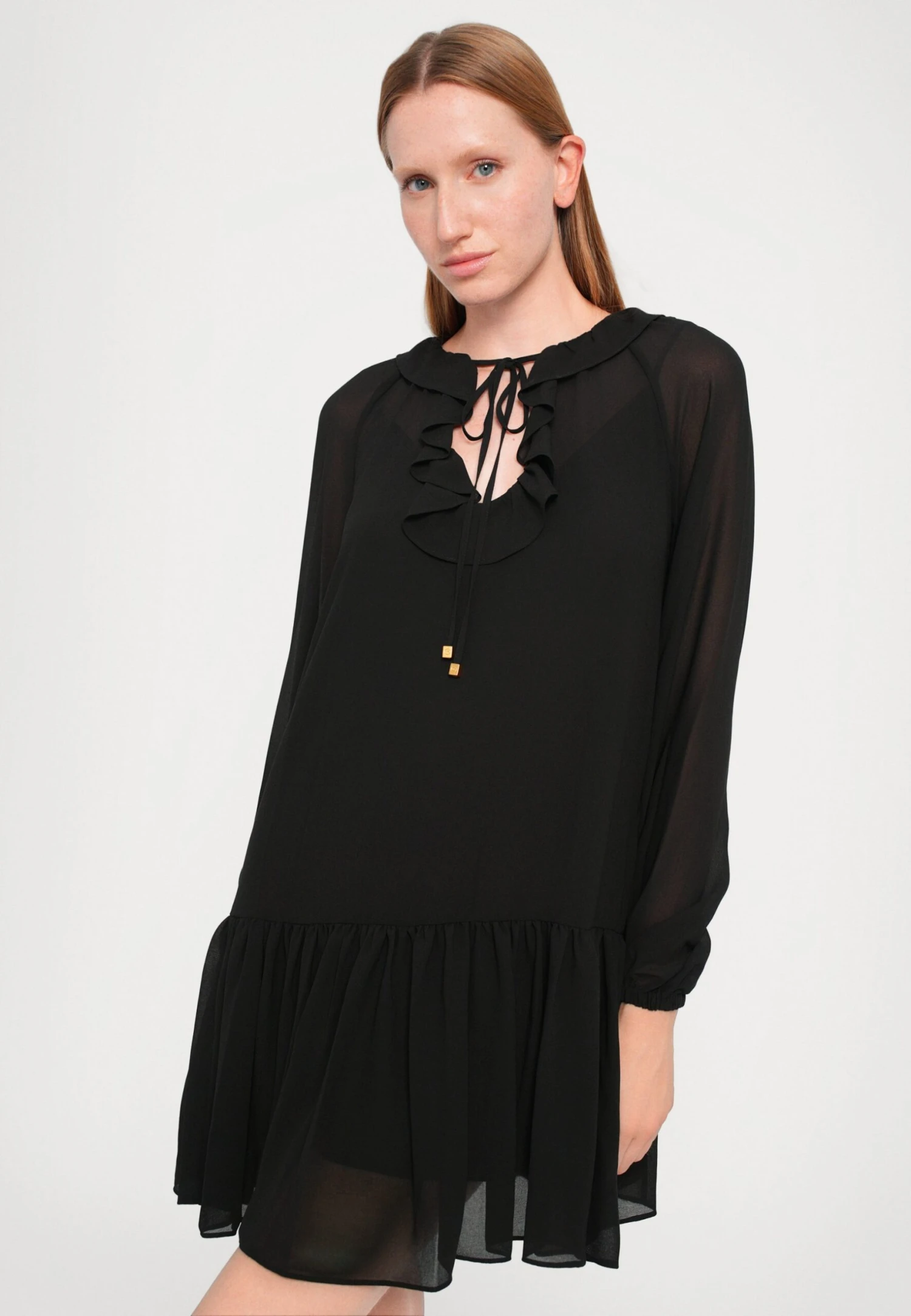 MICHAEL Michael Kors RUFFLE MINI - Day Dress - Black 5 MICHAEL Michael Kors RUFFLE MINI - Day Dress - Black - Image 5