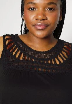 ONLY CARMAKOMA Carstine Crochet Dress- Day Dress - Black -Modern Classic Shoes Store e4a564ffcae44241b3ddf4435d2effac