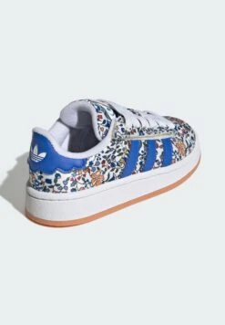 Adidas Originals CAMPUS LIBERTY LONDON COMFORT CLOSURE ELASTIC LACE - Trainers - Blue Blue/off White -Modern Classic Shoes Store e53ddbe9135540aa80c35301cc4344cb
