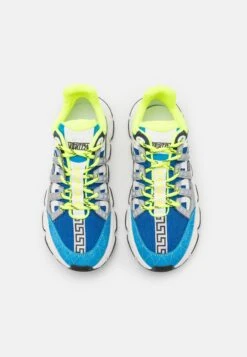 Versace Trigreca Unisex - Trainers - Blue/Giallo Fluo/Argento -Modern Classic Shoes Store e6054b3fd92a41a5b5a23adc39cf0a49