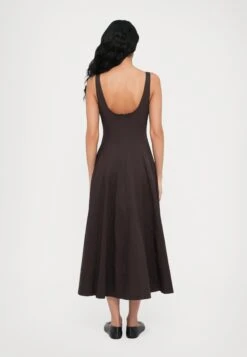 Staud WELLS DRESS - Day Dress - Earth -Modern Classic Shoes Store e62e5e8d138c484eb354cdd273b7d3c9