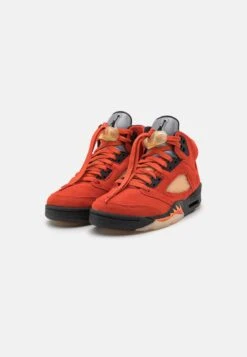 Wmns Air Jordan 5 Retro - High-Top Trainers - Martian Sunrise/Black/Firedred -Modern Classic Shoes Store e7cf5f072d844c3b9ff973a31544abb4