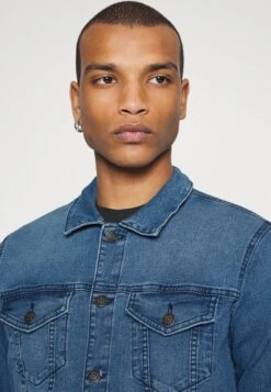 Only & Sons Onscoin Jacket - Denim Jacket - Medium Blue Denim -Modern Classic Shoes Store e900a87e962e482dba8f0779940774e3
