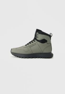 Emporio Armani DUSTY - High-top Trainers - Olive/black
