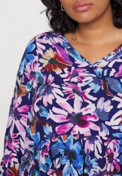 ONLY CARMAKOMA Carlunna- Day Dress - Patriot Blue/Flower Dance -Modern Classic Shoes Store ea90a99569044fcfa9ea6078052b60b1