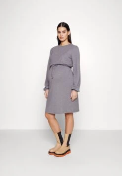 Dress Nursing Long Sleeve - Day Dress - Medium Grey