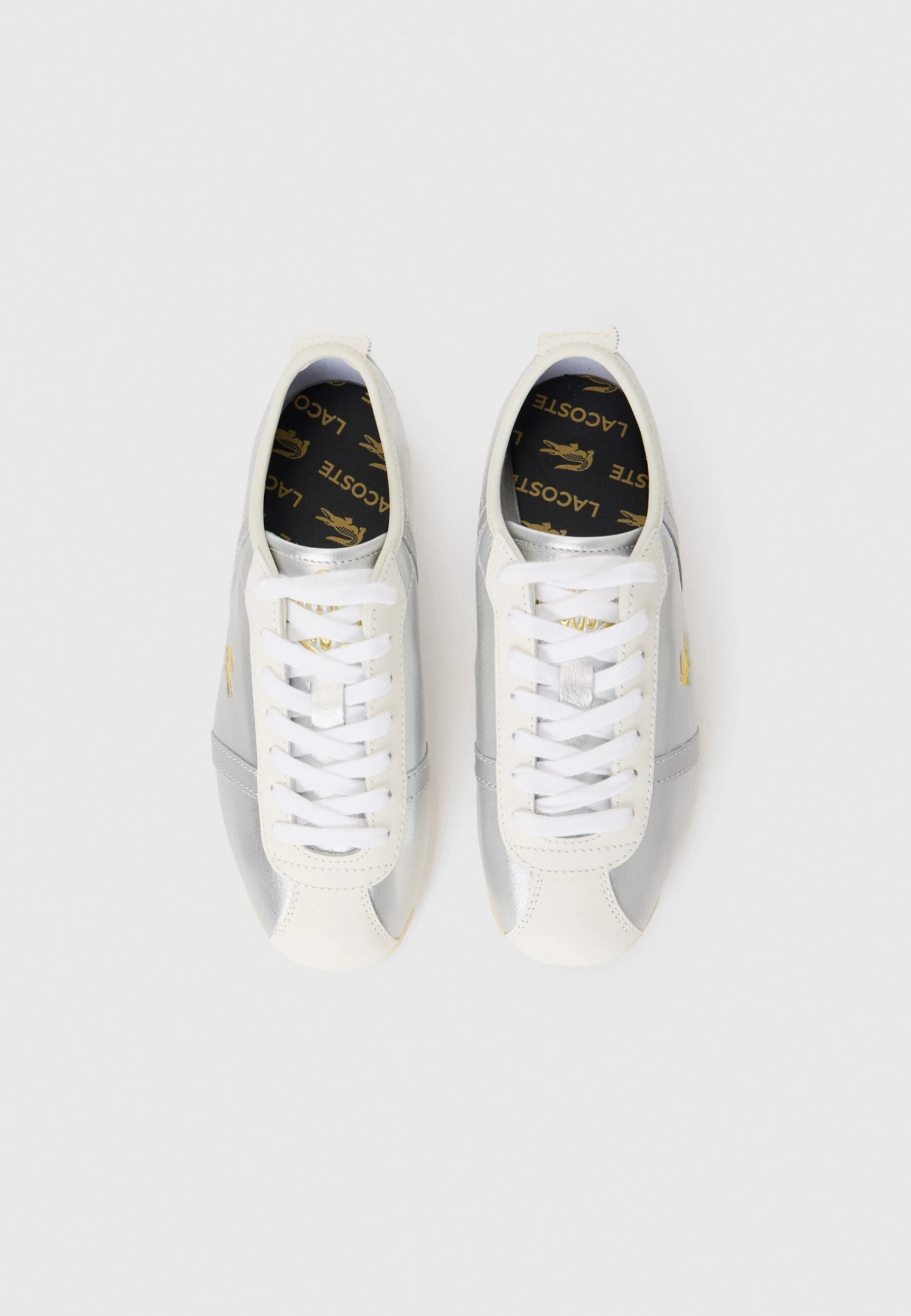 Lacoste CLUB LOW - Trainers - White/silver-coloured 4 Lacoste CLUB LOW - Trainers - White/silver-coloured - Image 4