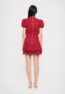 Alice + Olivia LORYN SHORT DRESS - Shirt Dress - Dark Cherry -Modern Classic Shoes Store f380e665b5734f2183bdc49cb6a215f7