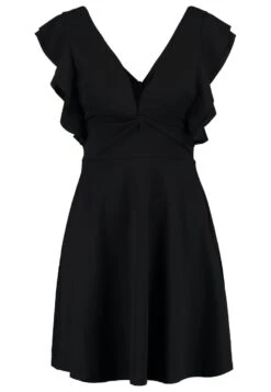Wal G Lucia V Neck Frill Sleeve Skater Dress - Cocktail Dress / Party Dress - Black 9 Wal G Lucia V Neck Frill Sleeve Skater Dress - Cocktail Dress / Party Dress - Black -Modern Classic Shoes Store f498431274de44dd9f81d2cacf43880a