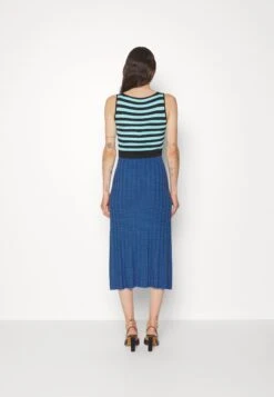 Slinky Dress - Jumper Dress - Aqua/Black/Oxford Blue -Modern Classic Shoes Store f7390cc8474f4a1c96b2c83f3cc84999