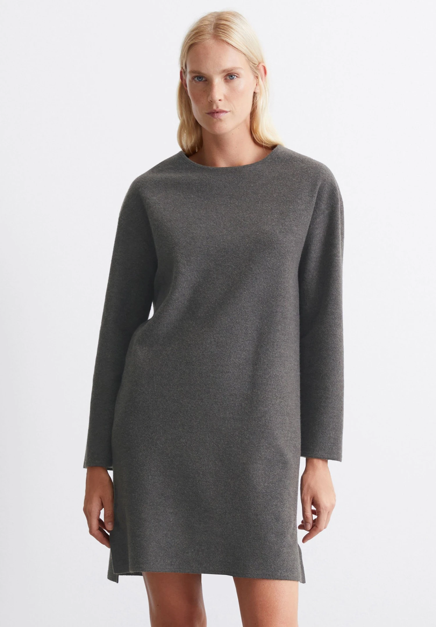 Marc O'Polo ROUNDNECK - Jumper Dress - Deep Grey Melange 1 Marc O'Polo ROUNDNECK - Jumper Dress - Deep Grey Melange