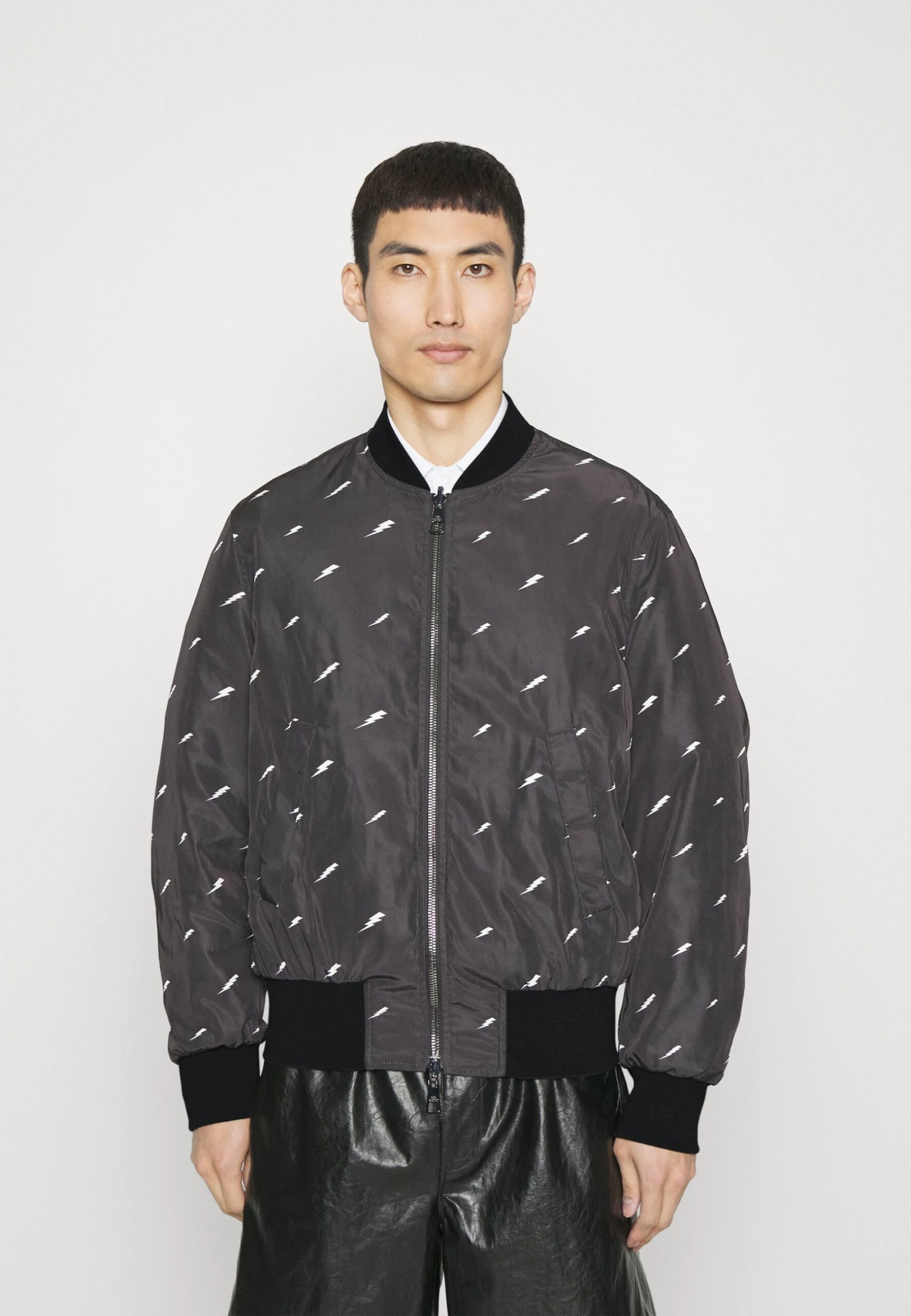 Neil Barrett Reversible With Bolts - Bomber Jacket - Black/White 4 Neil Barrett Reversible With Bolts - Bomber Jacket - Black/White - Image 4