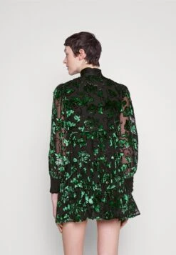 Alice + Olivia Rowen Bow - Cocktail Dress / Party Dress - Black/Emerald -Modern Classic Shoes Store fb7d7058fafe4e4cbf15e5e6f604ad29