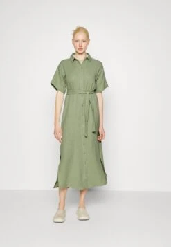 Vero Moda Tall Vmnatali Nia 2/4 Calf Shirt Dress - Shirt Dress - Hellgrün