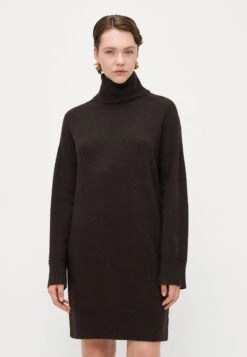 Vero Moda Tall VMAQUARIUS ROLLNECK DRESS - Jumper Dress - Chocolate Torte Melange