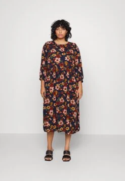 ONLY CARMAKOMA Carfesti- Day Dress - Night Sky/Festival Flower